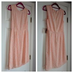 NWT Peach Floral Sleeveless Dress
